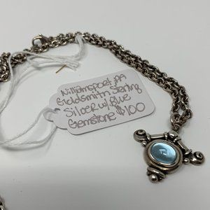 Goldsmith Custom Sterling Silver with Blue Stone
